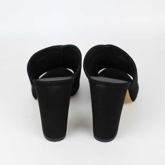 NEW Vince Black Suede Block Heel Mules –Chic & Versatile Sandal for Any Occasion